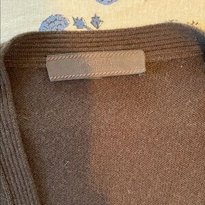 Prada Chocolate Brown Cashmere Cardigan